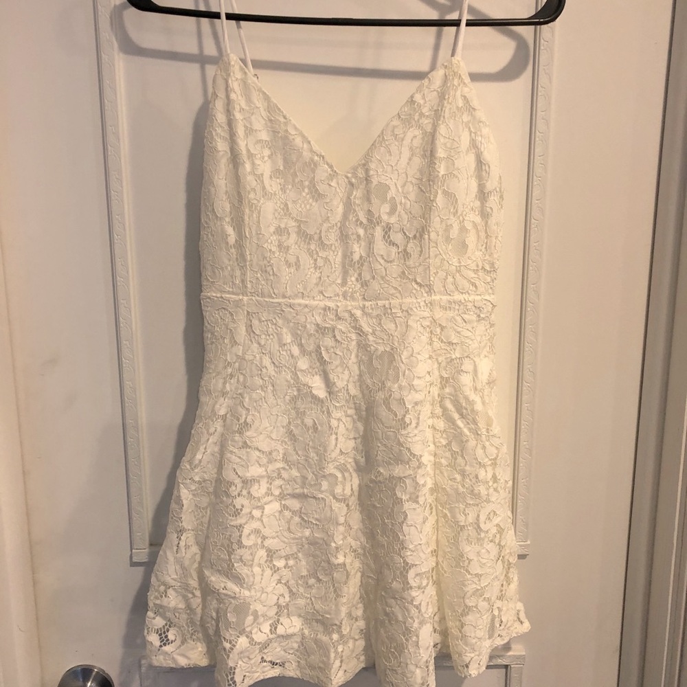 White Lace Lulu’s skater dress